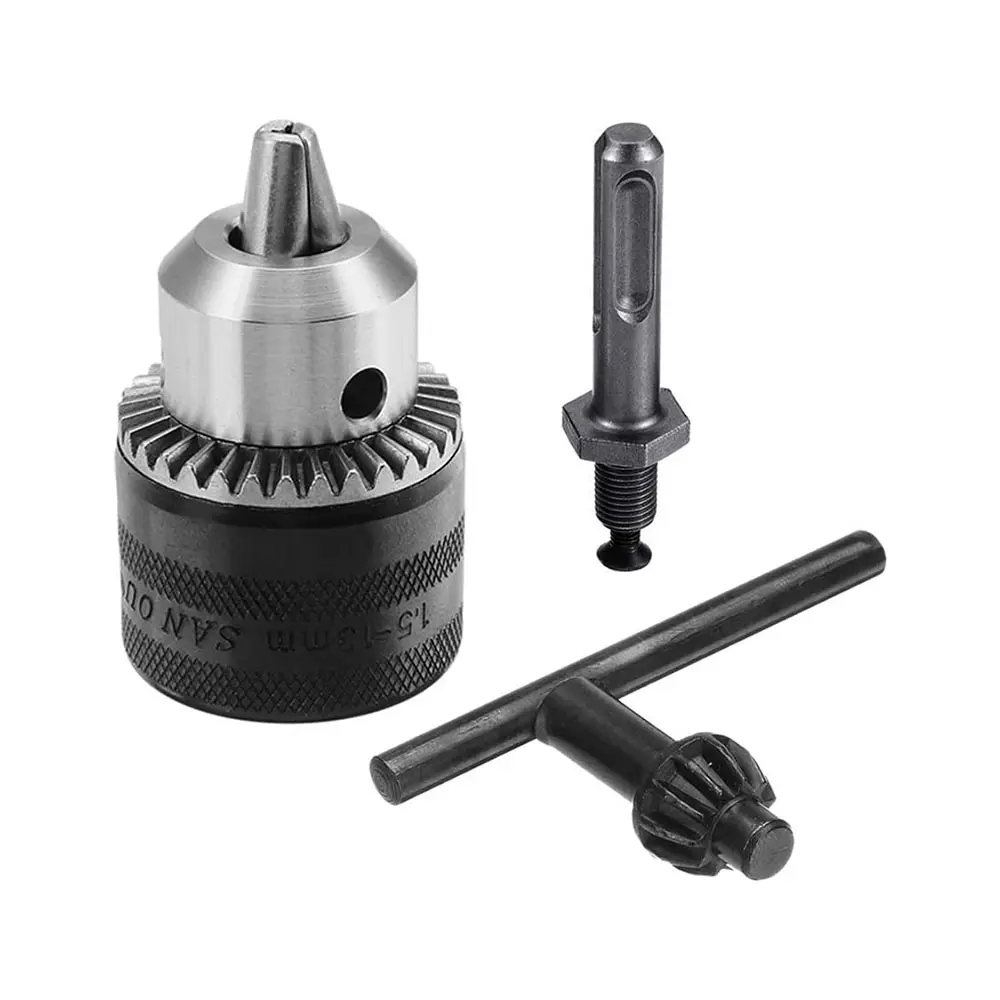 3pcs 1.5-13 Mm 1/2-20UNF SDS Drill Chuck Key Set With SDS-plus Adapter For Rotary Hammer