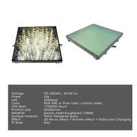 Plancher de danse étoilé LED d'usine IP65 simple ou couleur miroir 3D extérieur filaire piste de danse LED étoilée pour fête de club de mariage