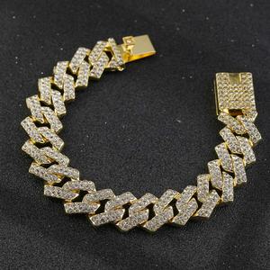 Bracelet Tennis Cœur Sertie de Diamants Plaqué Or, Bijoux de Luxe Hip Hop pour Femme, Bracelets Maillons Cubains en Diamants Baguette CZ Scintillants - Product Image 5