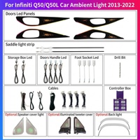 Xenplus Éclairage d'ambiance intérieur 12V pour Infiniti Q50 Q50L 2013-2022 Wind Chaser Kit de décoration de voiture arc-en-ciel à 22 lumières