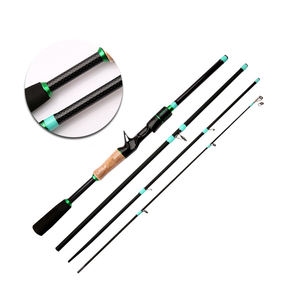 1.65m 1.8m 2.1m commercio all'ingrosso spiaggia pesca in quattro parti in fibra di vetro luce mare canne da pesca portatile esca canna da pesca per andare pesca - Product Image 1