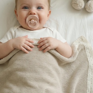 Coperta lavorata a maglia per bambini con motivo a pecorella super accogliente e carina, per bambini e neonati, SX - Product Image 1