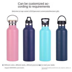 Bamboo Lid & Stainless Steel Handle Thermos Big Mouth Double Layer Outdoor Sports <b>Kettle</b> Multi-Lid for Camping - Product Image 3