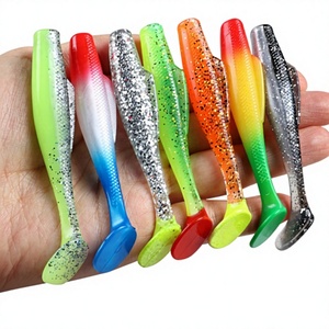 เหยื่อปลอมสแตนเลสแบบลอยน้ำ ขนาด 8 ซม. 6 ชิ้น สีดำ หางรูปตัว T แบบเงียบ ไม่มีตะขอ สำหรับใช้ในน้ำจืดและน้ำทะเล - Product Image 1