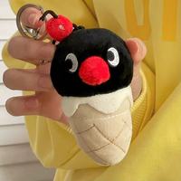 Nouveau Zhuoyou SA-151 Pingu Flash Porte-clés en peluche pingouin mignon en forme de cornet de crème glacée, rembourré de coton PP, avec boucle pour sac, pour les 5-7 ans