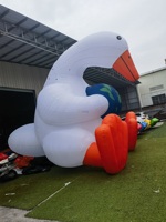 Modèle de canard gonflable géant blanc pour la publicité, ballon animal, décoration gonflable de cygne pour événement