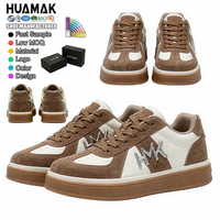 Baskets pour hommes personnalisées, coloris marron et blanc, coupe basse, aspect suède, marque privée, OEM ODM, fabricant de chaussures sur mesure en gros