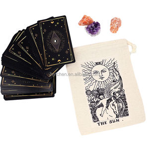 Toptan doğal pamuk büzme ipi kartları kese keten İpli toz torbaları ambalaj için <span class=keywords><strong>Tarot</strong></span> güverte çanta - Product Image 2
