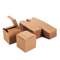 Boîtes en papier kraft marron pliables personnalisées de petite taille pour emballages de crèmes de beauté, gloss à lèvres, produits de soin de la peau, cosmétiques, avec gaufrage de haute qualité
