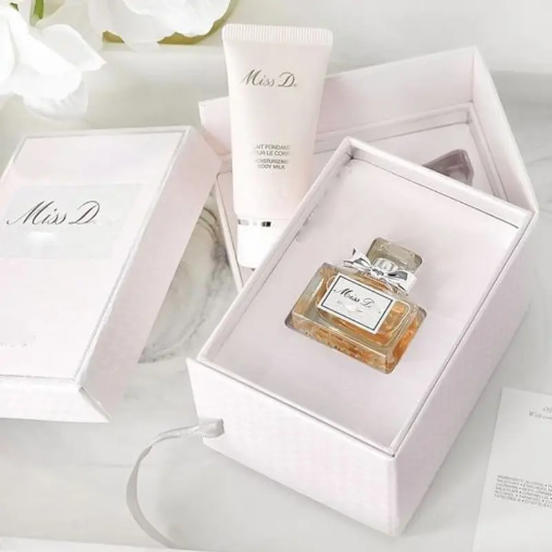 Cajas de papel personalizadas para perfume, embalaje único de lujo, botella de perfume de diseño con caja