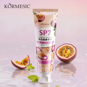 Pasta Dental Blanqueadora KORMESIC con Certificación Bpom, Marca Privada, 100g, SP7, con Sabor a Fruta de la Pasión Japonesa y Menta - Product Image 1