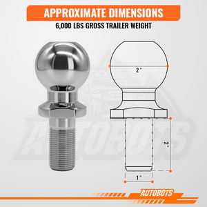 AUTOBOTS Krom Dövme Çelik Römork Çekme Topu 50mm <span class=keywords><strong>2</strong></span> inç 1-7/8 inç <span class=keywords><strong>2</strong></span>-5/16 inç Römork Bağlantı Aparatı Yeni ve Kullanılmış Durumda Çekme Topu İçin - Product Image 2