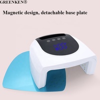 Lampe de table portable à séchage rapide sans fil rechargeable 96W sans fil pour artiste d'art des ongles avec lampe UV personnalisée pour ongles
