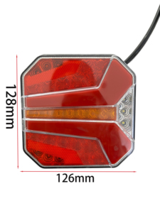 Feu Stop Carré Néon HAMBURGER <span class=keywords><strong>6</strong></span> Fonctions <span class=keywords><strong>Clignotant</strong></span> Dynamique 24 <span class=keywords><strong>Volts</strong></span> - Product Image 2