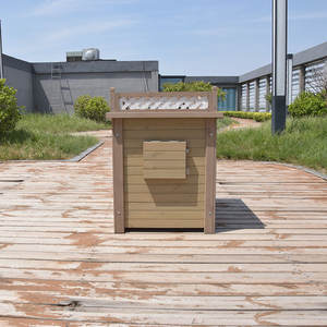 Caseta para Perros de Madera Maciza para Exteriores, Resistente a la Lluvia, para Interiores, para Perros Pequeños, Medianos y Grandes, con Cierre de Botón y Función Transpirable para Patio - Product Image 6