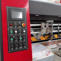 Machine d'impression flexographique 2 couleurs à alimentation par bord de feuille et machine de découpe rotative pour usine d'emballage de boîtes en carton ondulé