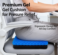 Coussin de siège en gel rafraîchissant, housse respirante et antidérapante, coussin de chaise pour soulager la pression, pour le bureau, la maison et la voiture