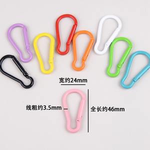 Mousqueton en alliage Yiwu en forme de gourde, crochet porte-clés à ressort, usage universel, peint en couleur - Product Image 2