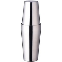 Juego de Coctelera Boston de Acero Inoxidable Pulido Espejo de 7 Piezas con Jigger, Colador, Cuchara y 3 Vertedores para Bar en Casa y Bartender