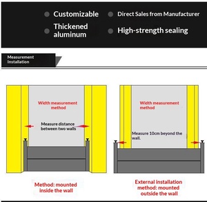 Barrières <span class=keywords><strong>anti</strong></span>-<span class=keywords><strong>inondation</strong></span> en alliage d'aluminium de 40 mm d'épaisseur, hauteur personnalisable, <span class=keywords><strong>barrière</strong></span> de protection contre les inondations, mur défensif pour porte de garage - Product Image 5