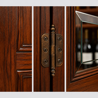 Moderno Mueble Exhibidor de Vino Personalizado con Iluminación LED, Construcción de Madera Sólida para Cocina, Sala de Estar, Comedor y Uso en Hoteles