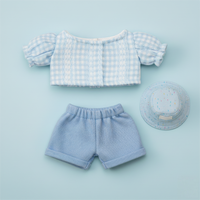 Ensembles de costumes de poupée de dessin animé sur mesure, tenues de remplacement Labub, accessoires de poupée à deux pièces à la mode pour s'habiller