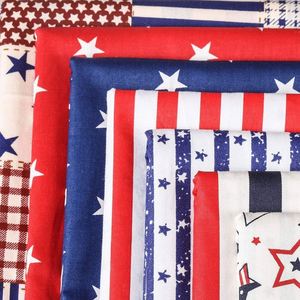 Nuevo Estilo de Tela Estampada, Paquete de 7 Telas con Diseño de Estrellas y Rayas de la Bandera Americana, para Proyectos de Costura y Artesanía, Marca Personalizada - Product Image 3