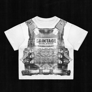 Fabricante de Camisetas de Algodón Orgánico DCY 280Gsm en China, Camiseta con Gráficos Personalizados Serigrafiados, Camisetas Hip-Hop para Hombre - Product Image 1