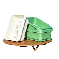 Pots en plastique rectangulaires épaissis pour le jardinage sur balcon, pots de plantation de légumes à domicile, grands bacs de culture pour légumes