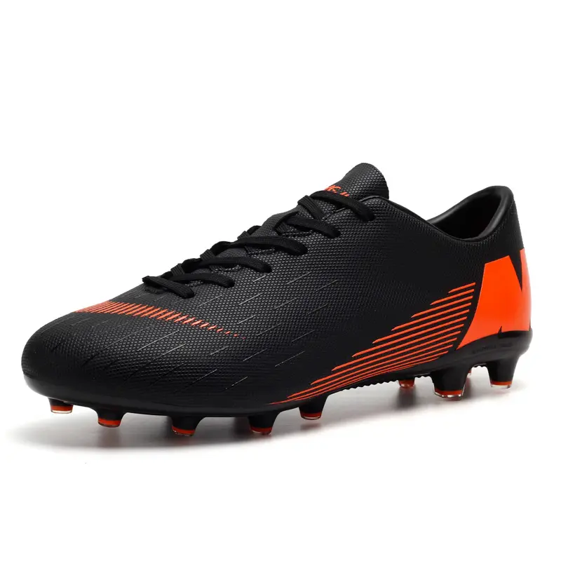 2023 new football Soccer boots black with red color football shoes