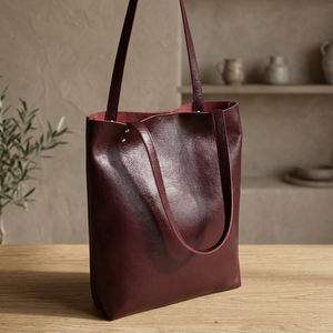 Pochette en cuir véritable faite à la main avec fermeture éclair, souple, imperméable, durable, écologique, légère, grande capacité - Product Image 6
