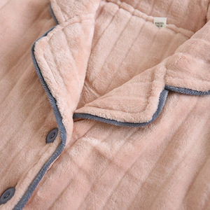 2025 Winter Couple Long Sleeve Button-Down Homewear Thick Warm Flannel Pajama <strong>Sets</strong> for <strong>Men</strong> Sleepwear <strong>Pyjamas</strong> Suit - Product Image 5