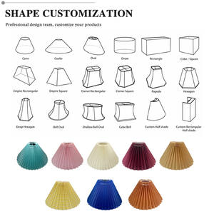 2025 Design moderno nordico colori personalizzati E26/E27 paralumi di ricambio piegati in tessuto PVC stampa pieghettato parti di copertura della lampada - Product Image 5
