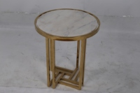Cadre de verre finition dorée moderne, 2 étagères, Table basse/d'appoint pour salon, livraison gratuite
