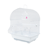 Petite cage à oiseaux en fil métallique pour perruches, canaris, pinsons, utilisation compacte sur bureau intérieur