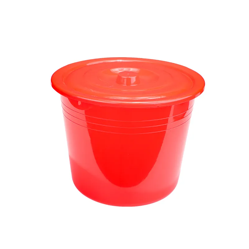 Красное пластиковое маленькое ведро с крышкой круглое ведро без ручки, свадебное ведро для яиц, ведро для упаковки мыла для рук оптом