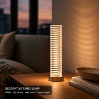 Tube transparent en plastique extrudé sur mesure OD28*2MM avec usinage par tournage pour la décoration d'éclairage de lampe de table