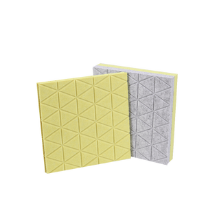 Geelgrijze akoestische wandpanelen, meerkleurig optioneel, geluidsabsorberend, decoratieve wandabsorber, 100% polyestervezel, <span class=keywords><strong>modern</strong></span> - Product Image 1