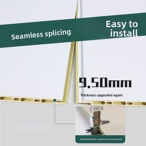 <span class=keywords><strong>Panneau</strong></span> <span class=keywords><strong>mural</strong></span> intérieur moderne en PVC résistant au feu, imperméable et anti-moisissure pour usage domestique et commercial - Product Image 2