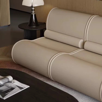 Mobilier d'hôtel de luxe moderne, ensemble de canapés trône pour hall d'appartement 5 étoiles de qualité commerciale, en cuir véritable, métal et bois, personnalisable