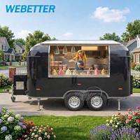 WEBETTER COC DOT Petite Cuisine Mobile, Chariot à Popcorn et Gelato, Camion de Restauration, Remorque Alimentaire Entièrement Équipée pour Café et Nourriture