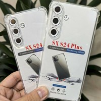 Coque de téléphone antichoc Silicone transparent souple housse de protection pour Samsung S26 Edge S26 Plus S25 Ultra S24 FE S23 S22 S21 S20