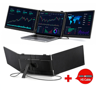 Écran d'extension double pour ordinateur portable S10Pro 14 pouces FHD 1080P IPS léger et pliable, triple affichage, Plug & Play, vente en gros directe usine