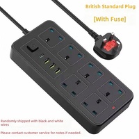 Multiprise standard britannique, grande capacité, câble de 5 mètres, matériau PP, prises multiples, prises dédiées