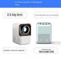Nuevo Proyector Portátil Inteligente con WiFi, Android 10.0, Enfoque Eléctrico X10, 720P HD, Mini Proyector Cuadrado CRT, Garantía de 30 Días