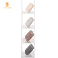 Étui à lunettes rigide ovale à texture croisée tissée, boîte de rangement pour lunettes de soleil avec logo personnalisé, vente en gros