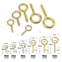 Crochet en forme de O, L, C, à œil, à visser, pour cadre photo doré, lampe, armoire, plante, rideau, filet, fil, boulon à œil, vis, support