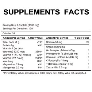 Comprimés de <span class=keywords><strong>Spiruline</strong></span> Prix de Gros Complément Alimentaire Protéines Végétales Vitamines Prébiotiques Poudre de Légumes Verts Pilules OEM ODM Marque Privée - Product Image 2