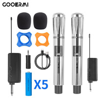 Microphones sans fil professionnels MX28 2.4G, double micro dynamique portatif sans fil pour karaoké et discours