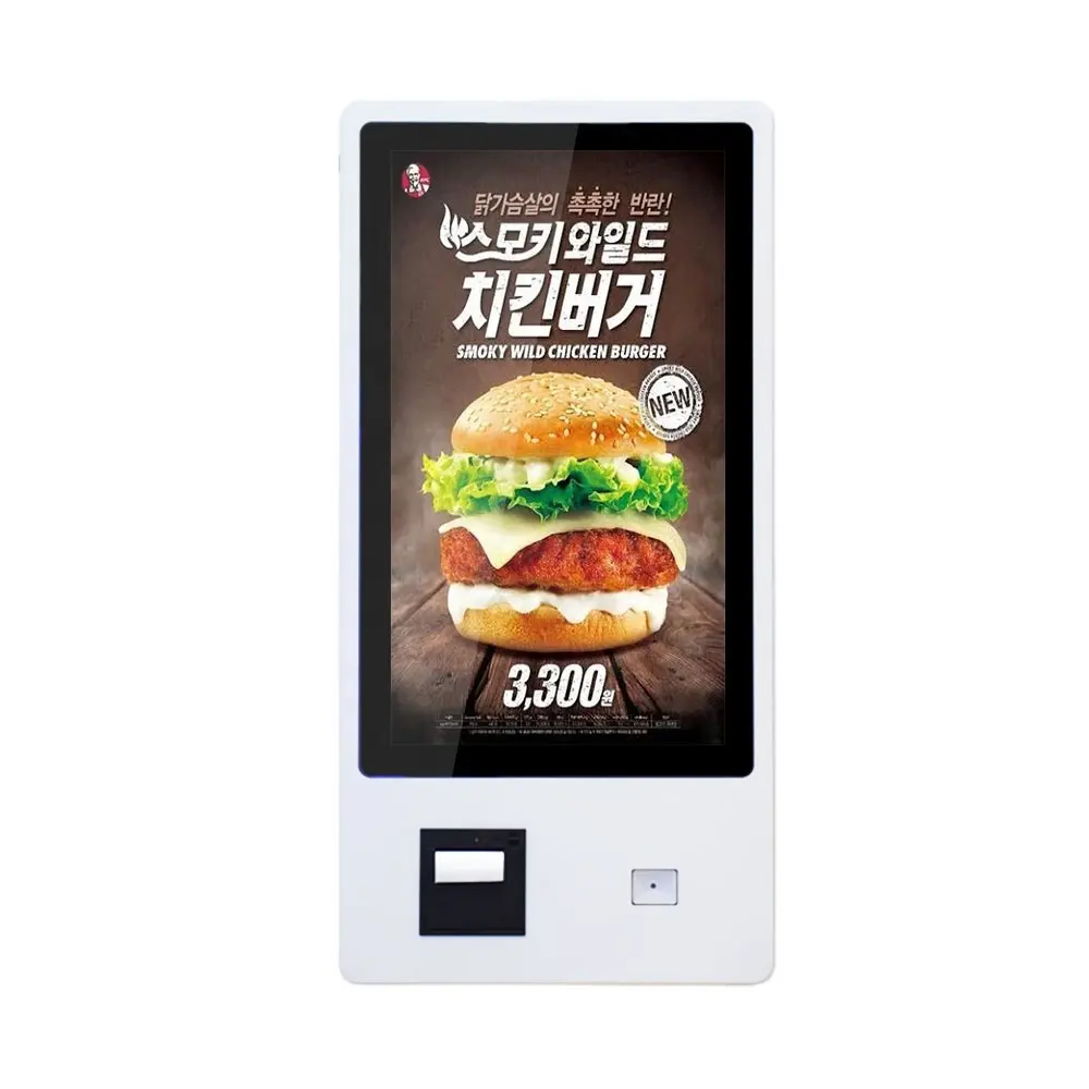 Kiosque de achat de aliments 32 pouces, ouvert, écran tactile Intelligent Rk3399, pour le paiement automatique